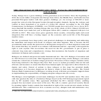 The Challenge of the Refugee Crisis in Europe
