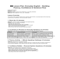 Lesson plan for my student