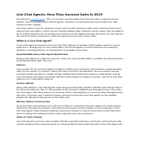 Article - Live Chat Agents: How They Increase Sales in 2019