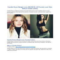 Celebrity Weight loss Blog Post