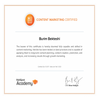 Content Marketing Certified - Hubspot Academy