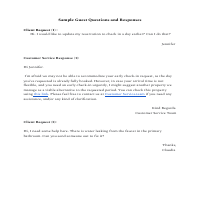 Sample Customer Service Responses 