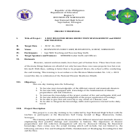 Project Proposal for Disaster-related training
