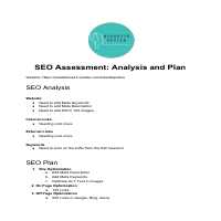 SEO Assessment