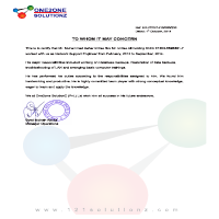 Experience Letter