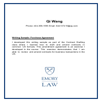 Neville Qi Wang Purchase Agreement
