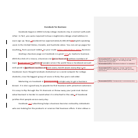 This is an example of how I proofread your work