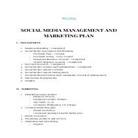 Social Media Management Plan