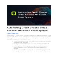 Automating Credit Checks