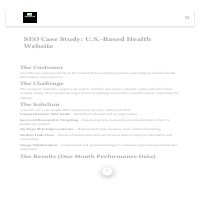 SEO Case Study: U.S.-Based Health Website
