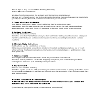 Remote Work Writing Sample