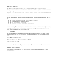 UK Business Visitor Visa