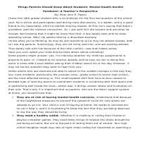 Things Parents should know about their child's mental health