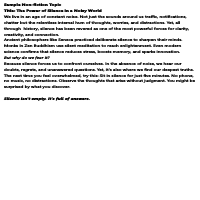 Sample Non-Fiction writing