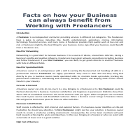 Business could benefit
