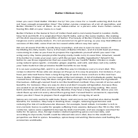 Butter Chicken Curry Essay
