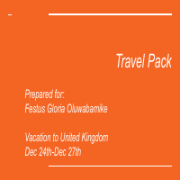 Travel Itinerary prepared during my VA training 