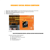 Organic social media campaign