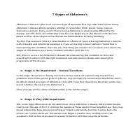 7 Stages of Alzheimer’s