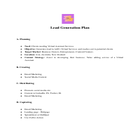 Lead generation plan