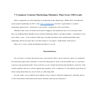 7 Mistakes That Scare Off Leads