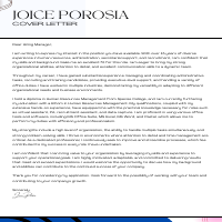 Cover Letter