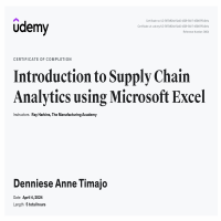 Introduction to Supply Chain Analytics Using Microsoft Excel
