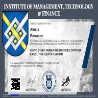 CHRO Chief Executive HR officer Executive Certification