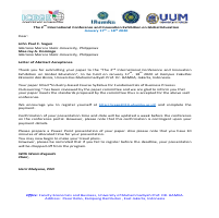 International Conference Acceptance Letter