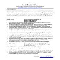 Sample Resume: Executive Supply Chain