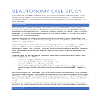 Case study with Beautonomy (E-Commerce Beauty Startup)
