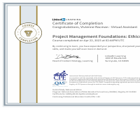 Project Management Ethics Certificate