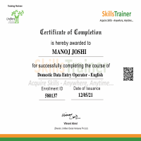 Data Entry Operator Certificate