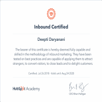 Inbound Certified by HubSpot Academy