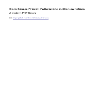 Open Source Project: Fatturazione Elettronica PHP