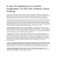 6 Tips On Sparking To Get The Creative Juices Flowing