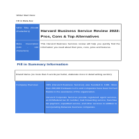 Havard Business Service Review