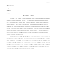 Research/disability in WC