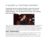 A GUIDE TO TASTING 