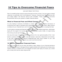 Finance YouTube Script