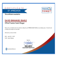 Official Freedom Summit Blogger