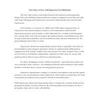 Press Release for Robinsons Supermarket