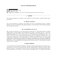 Legal Memorandum Sample