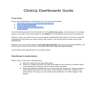 ClickUp Dashboards Guide