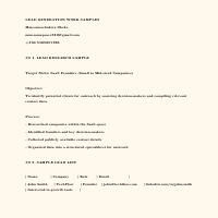 Sample of leads generated 