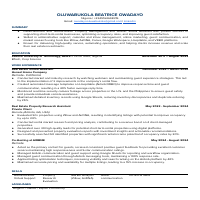 Property Management Resume