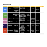 Content Calendar