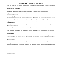 DRAFT OF A COMPANY POLICY I MADE AS AN HR 