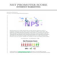 Net Promoter Score and Internet Marketing Content Article