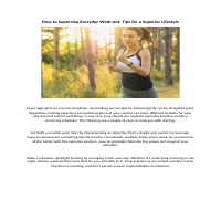 Tips for a Superior Lifestyle